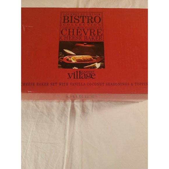 Gourmet Du Village Chevre Cheese Baker Stoneware Bistro Collection Red- Open Box - Picture 16 of 16